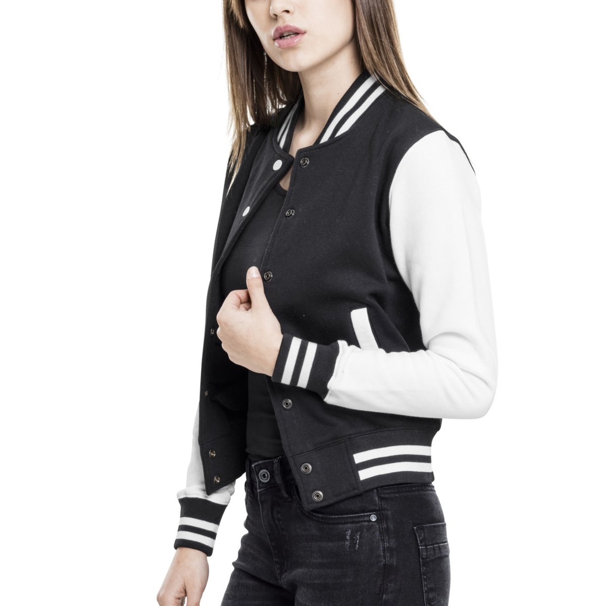 Urban Classics Femme Veste de Sport Varsity Jacket, Noir (Blk/Blk 00017),  XS EU : Urban Classics: : Mode