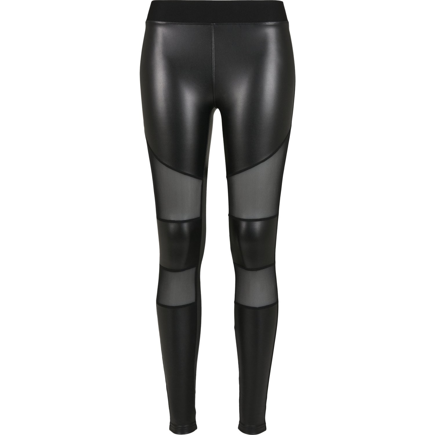 Urban Classics Ladies - | Leggings STREET Leggings Pants | WOMEN | URBAN | EN MESH Faux Leather TECH