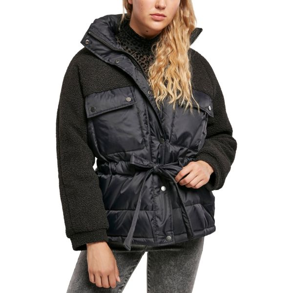 Urban Classics Ladies - Sherpa Puffer Jacket black | Winter Jackets |  Jackets | WOMEN | URBAN STREET EN