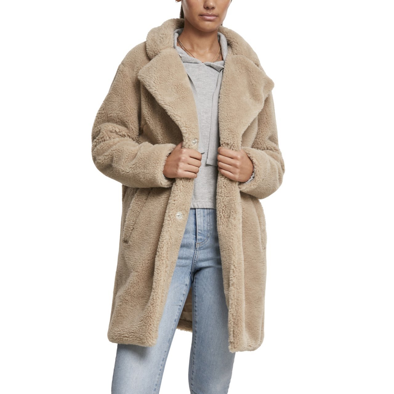 EN Coat | Jackets | URBAN Ladies OVERSIZED | STREET SHERPA - | salvia Jackets Winter Classics Urban WOMEN