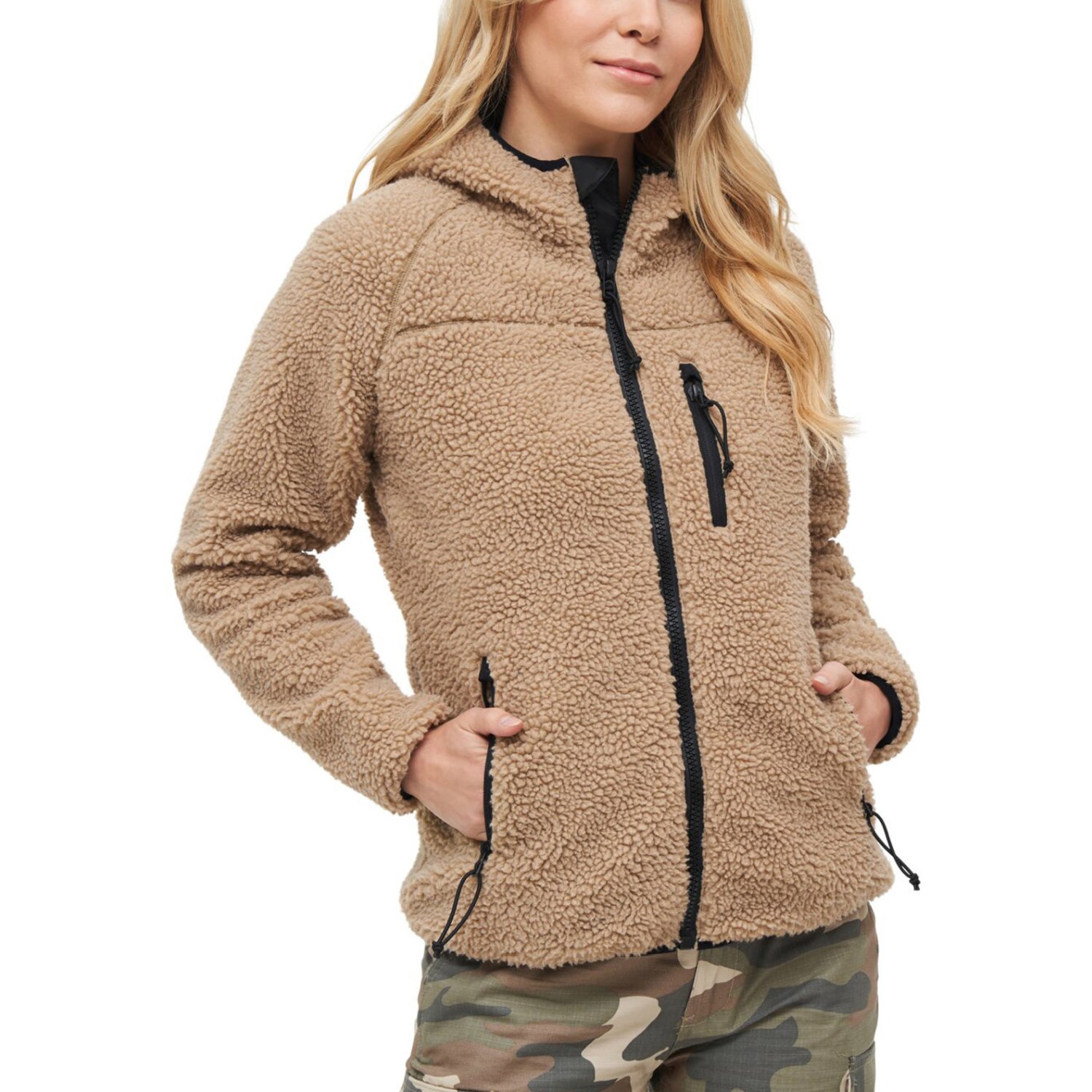 Brandit Ladies - Jackets Jacket | STREET camel Teddyfleece WOMEN | beige | EN Windrunner URBAN 