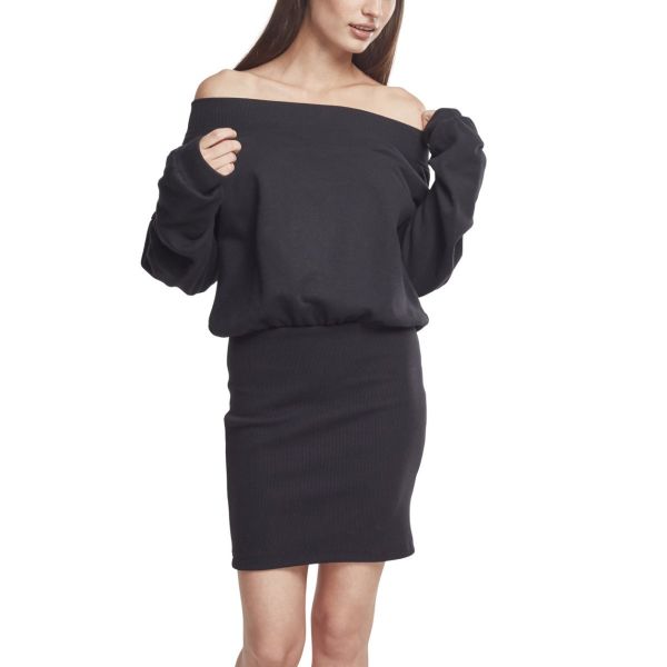 off shoulder sweat dress