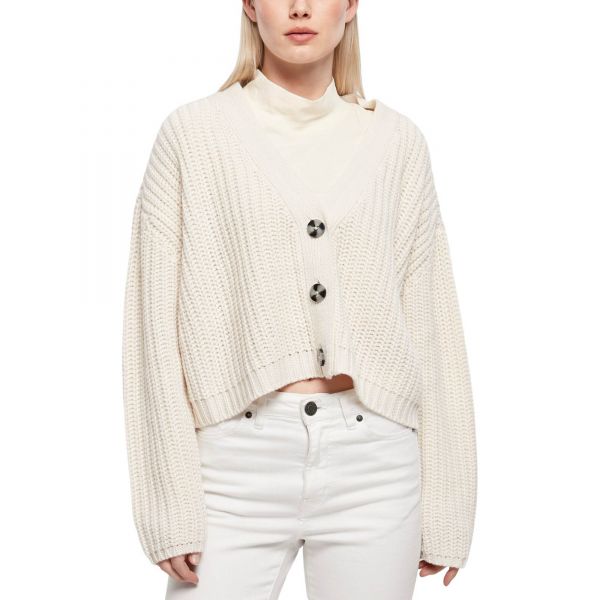 Urban Classics Ladies | Sweatshirts WOMEN URBAN salvia Oversized | STREET | Sweater | - Knit Cardigan soft EN